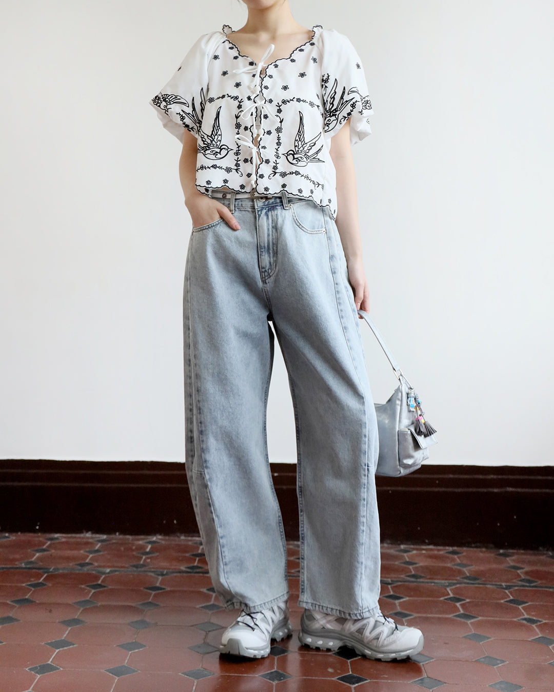 Barrel Leg Jeans (2 color | Size S-M)