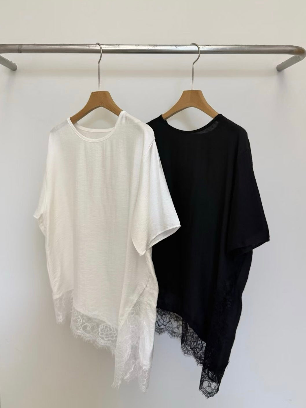 Lace Hem Tee (4 Colors)