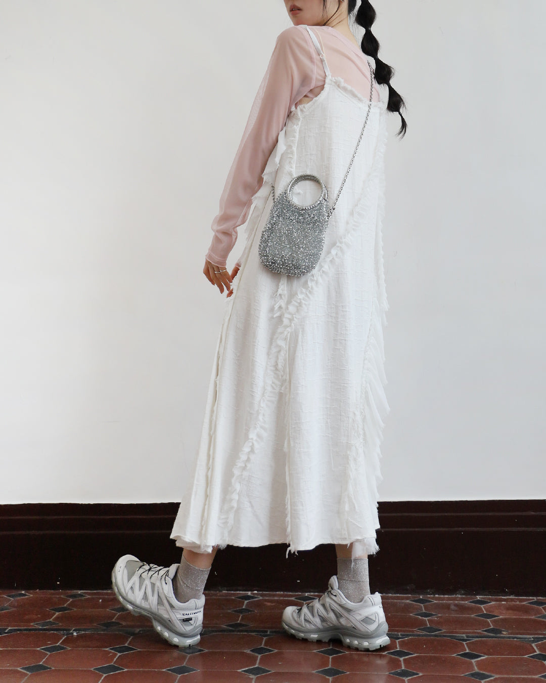 Ruffle Trimmed Cami Dress