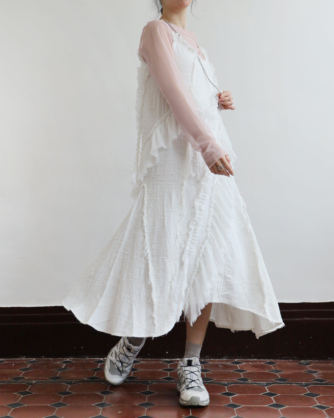 Ruffle Trimmed Cami Dress