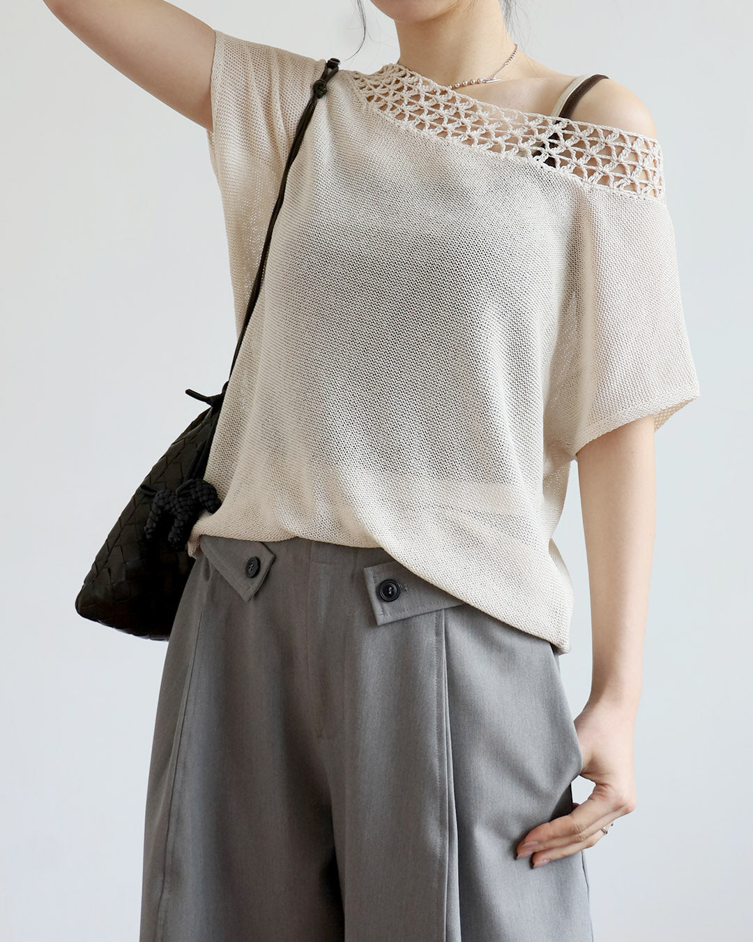 Crochet Collar Knit Top (3 Colors)