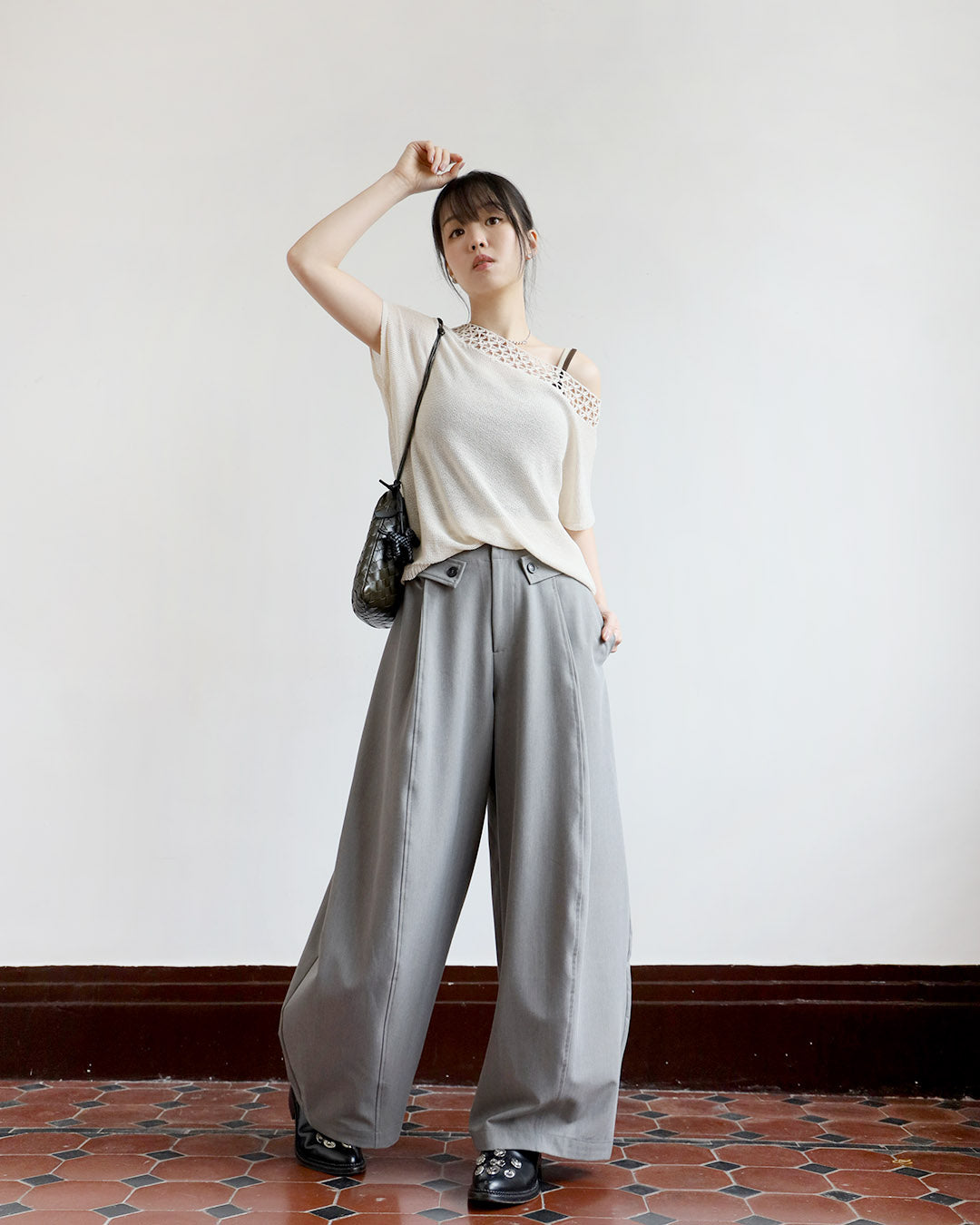 Crochet Collar Knit Top (3 Colors)