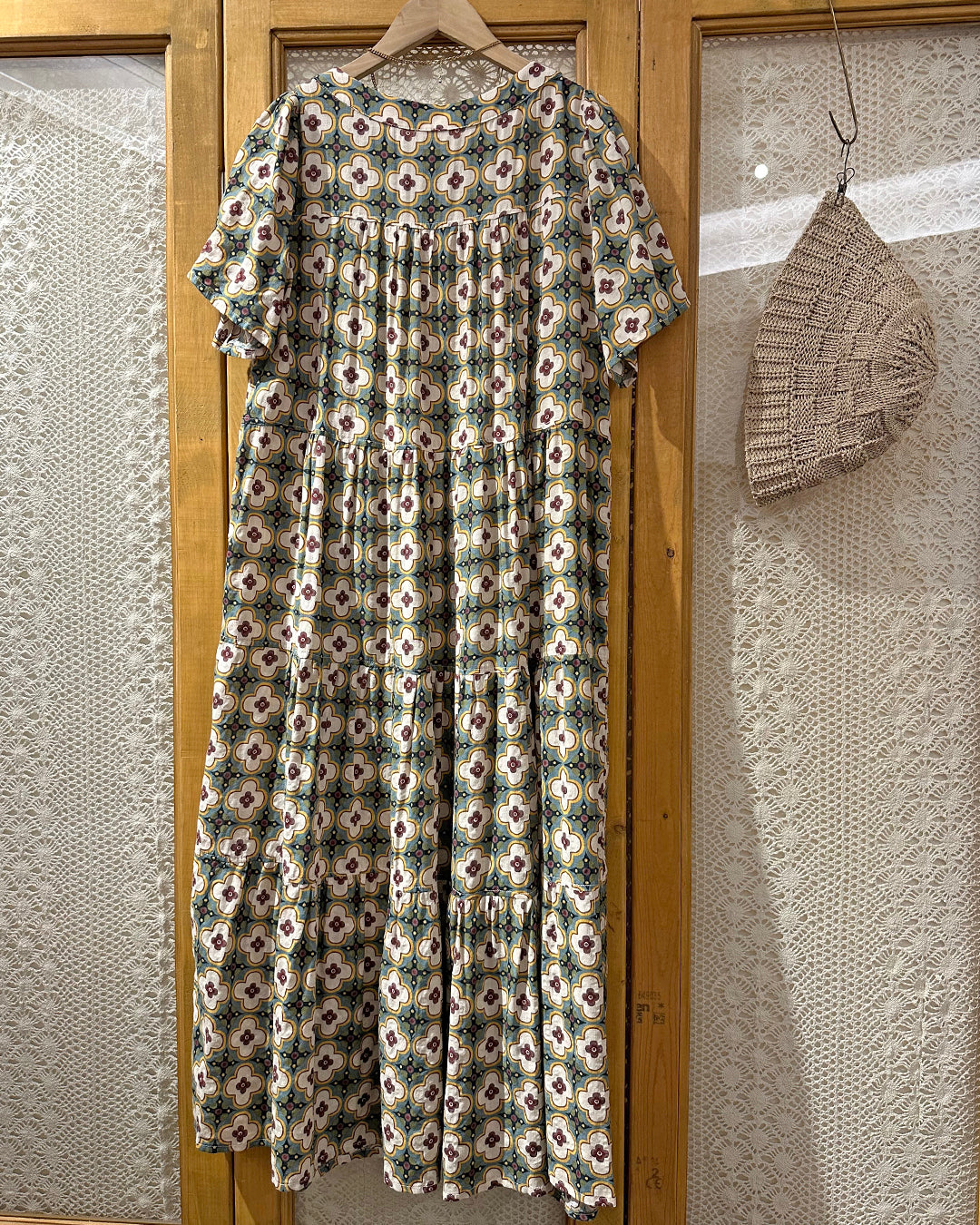 Vintage Tile Print Dress