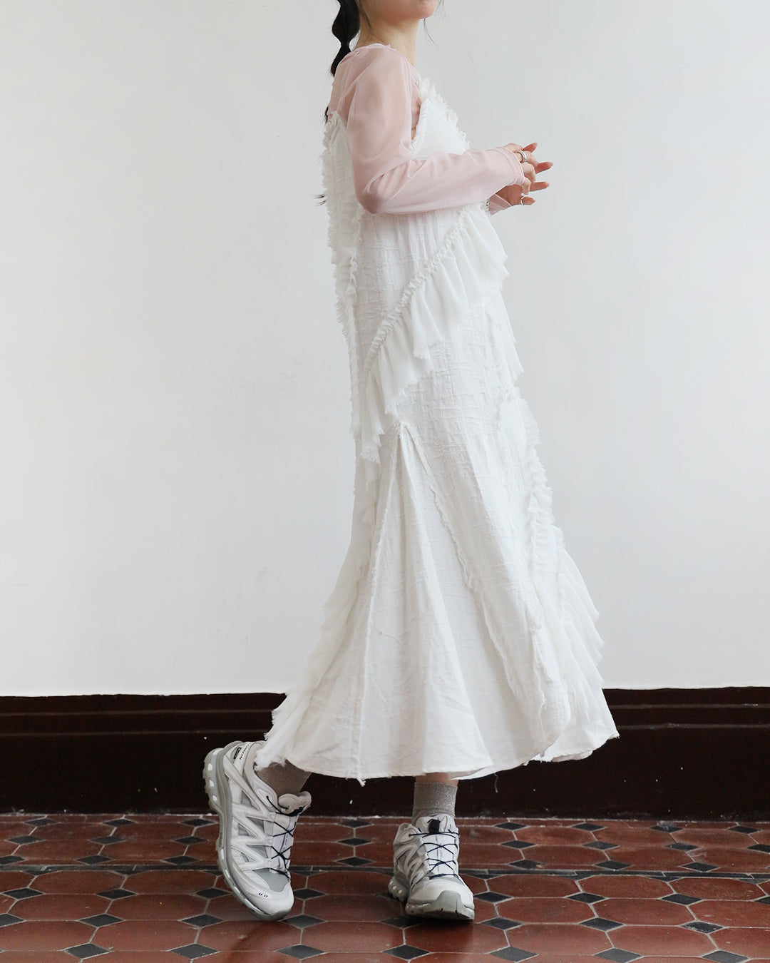 Ruffle Trimmed Cami Dress