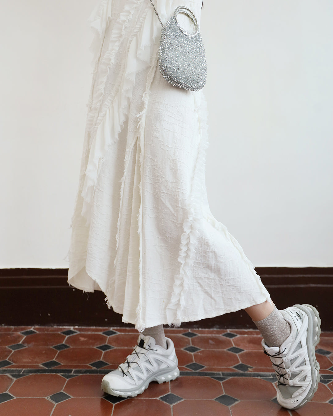 Ruffle Trimmed Cami Dress