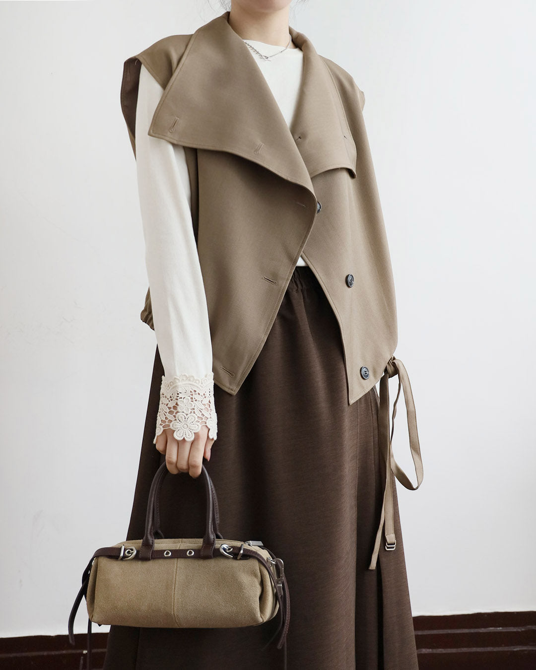 Draped Trench Vest (2 Colors)