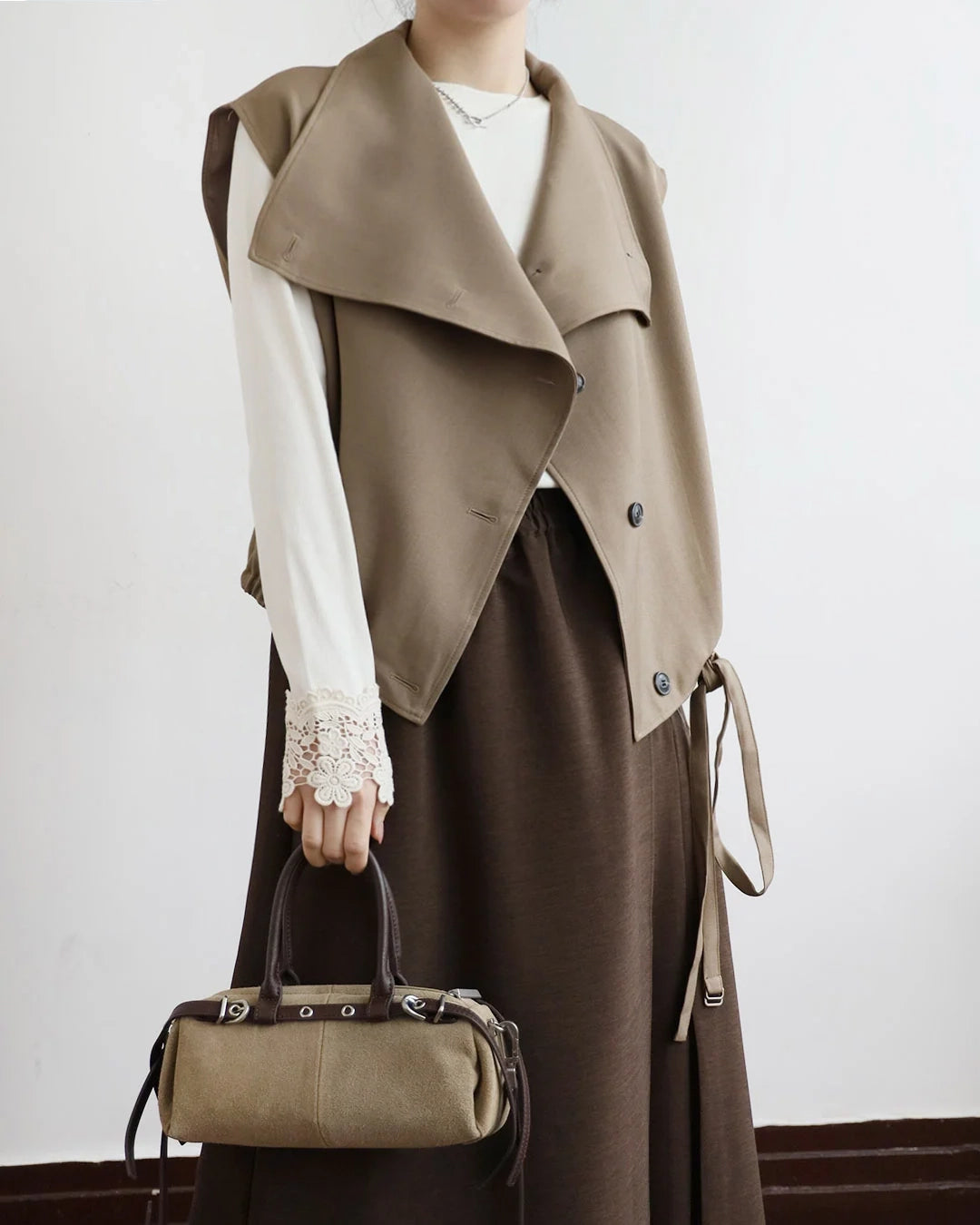 Draped Trench Vest (2 Colors)