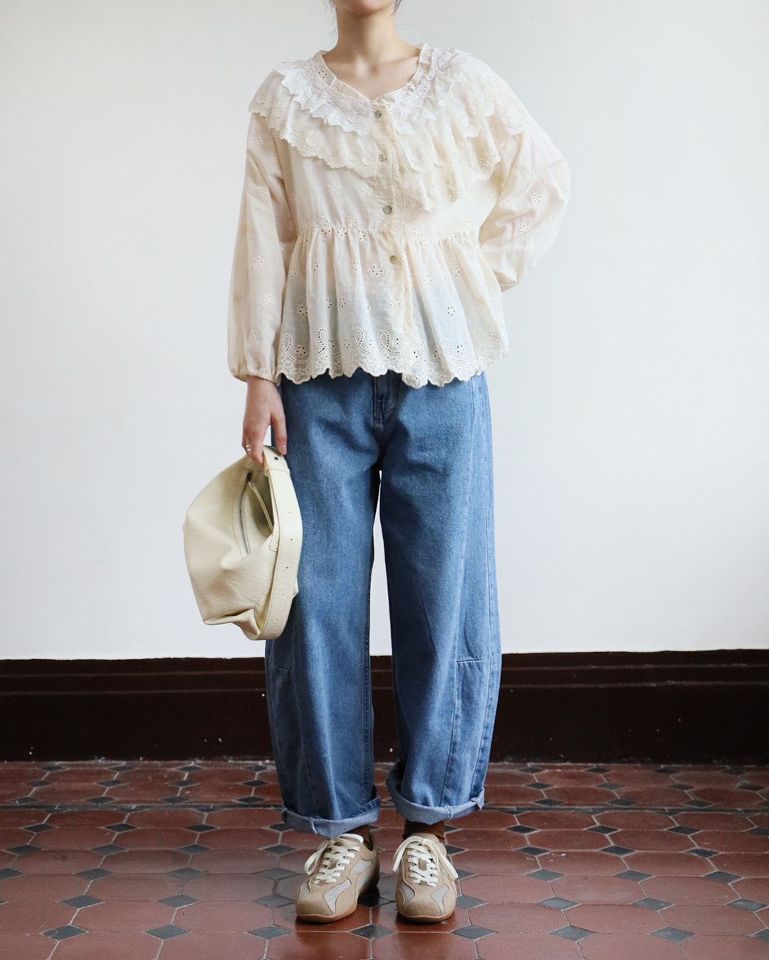 Barrel Leg Jeans (2 color | Size S-M)