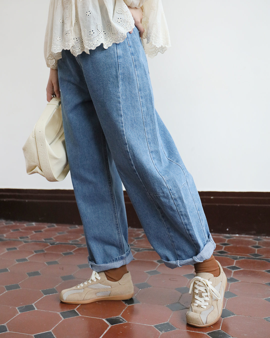 Barrel Leg Jeans (2 color | Size S-M)