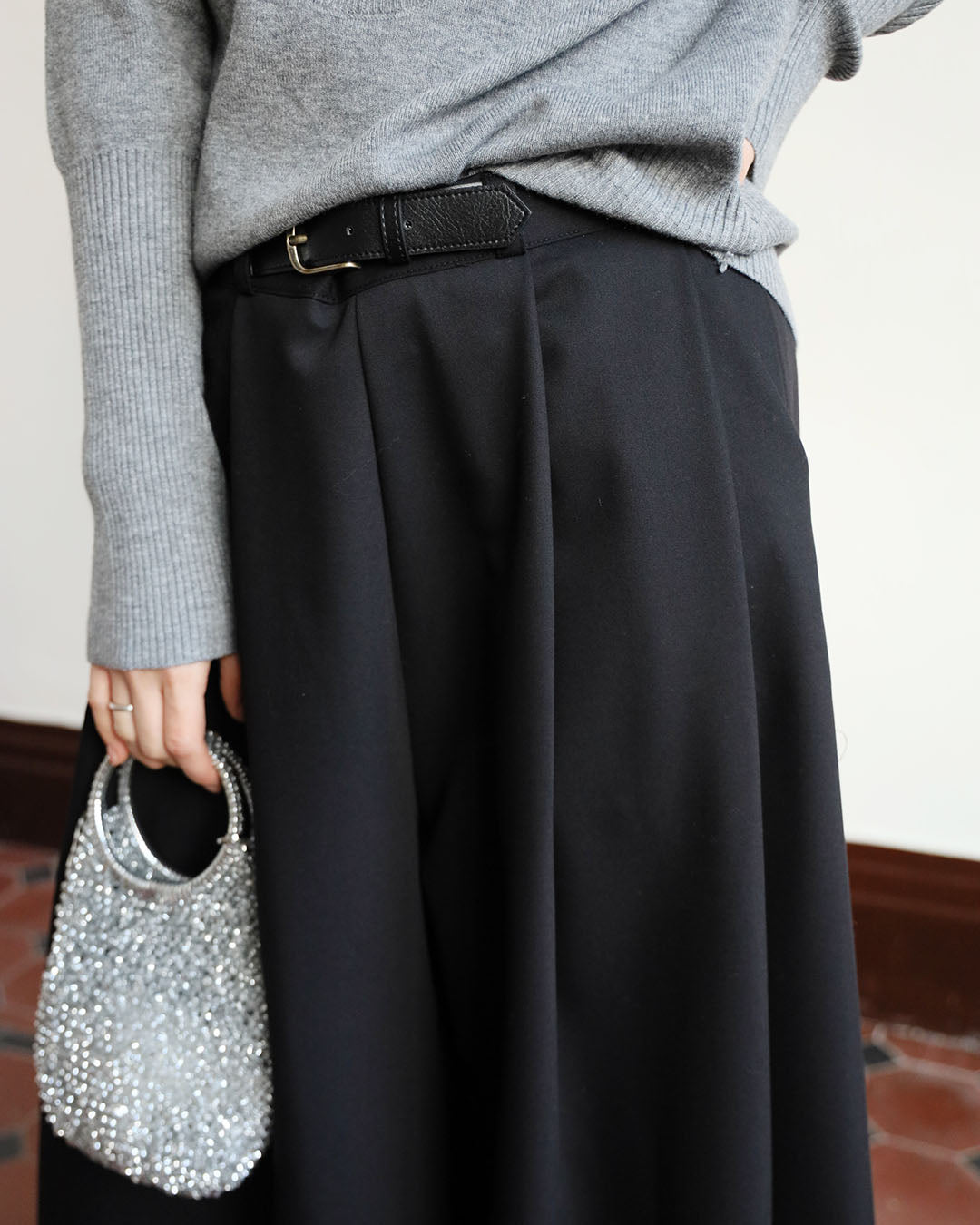 Belted Wide Leg Pants