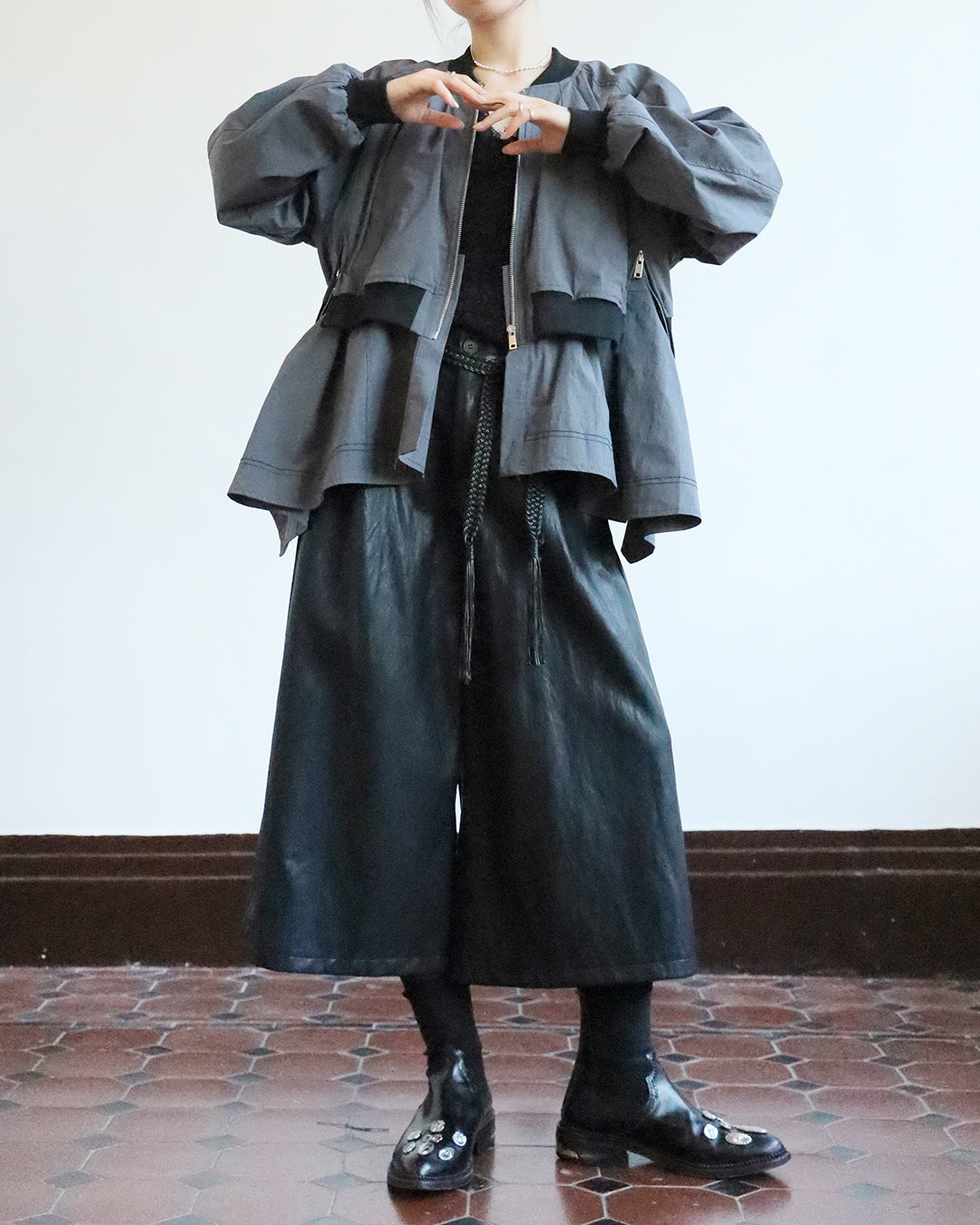 Faux Leather Crop Pants (2 Color)