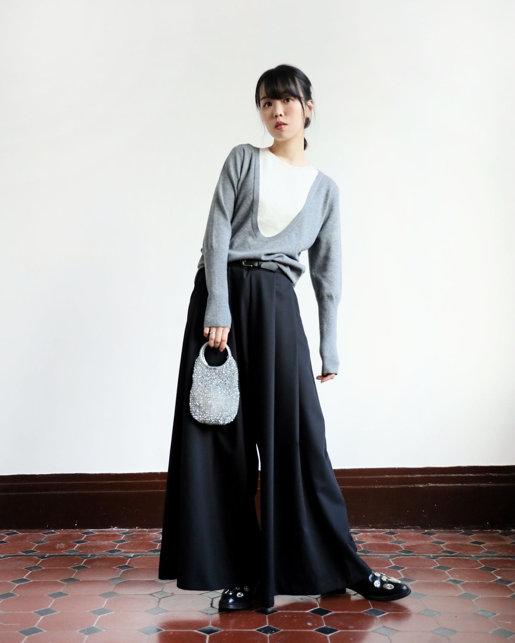 Belted Wide Leg Pants