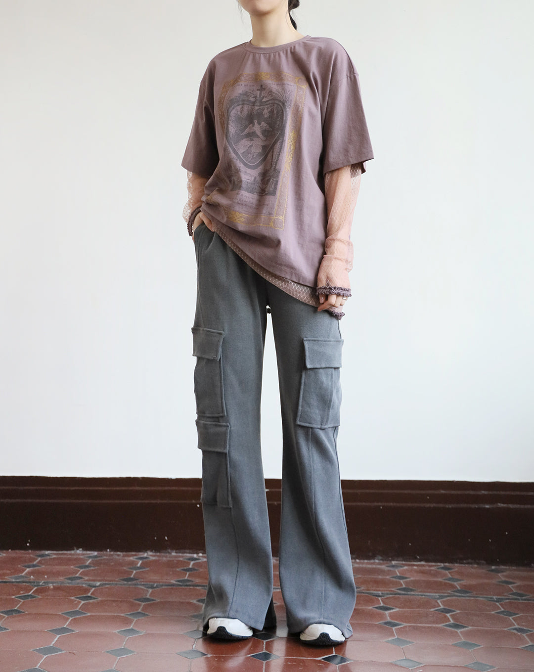 Cargo Flared Pants (2 color)