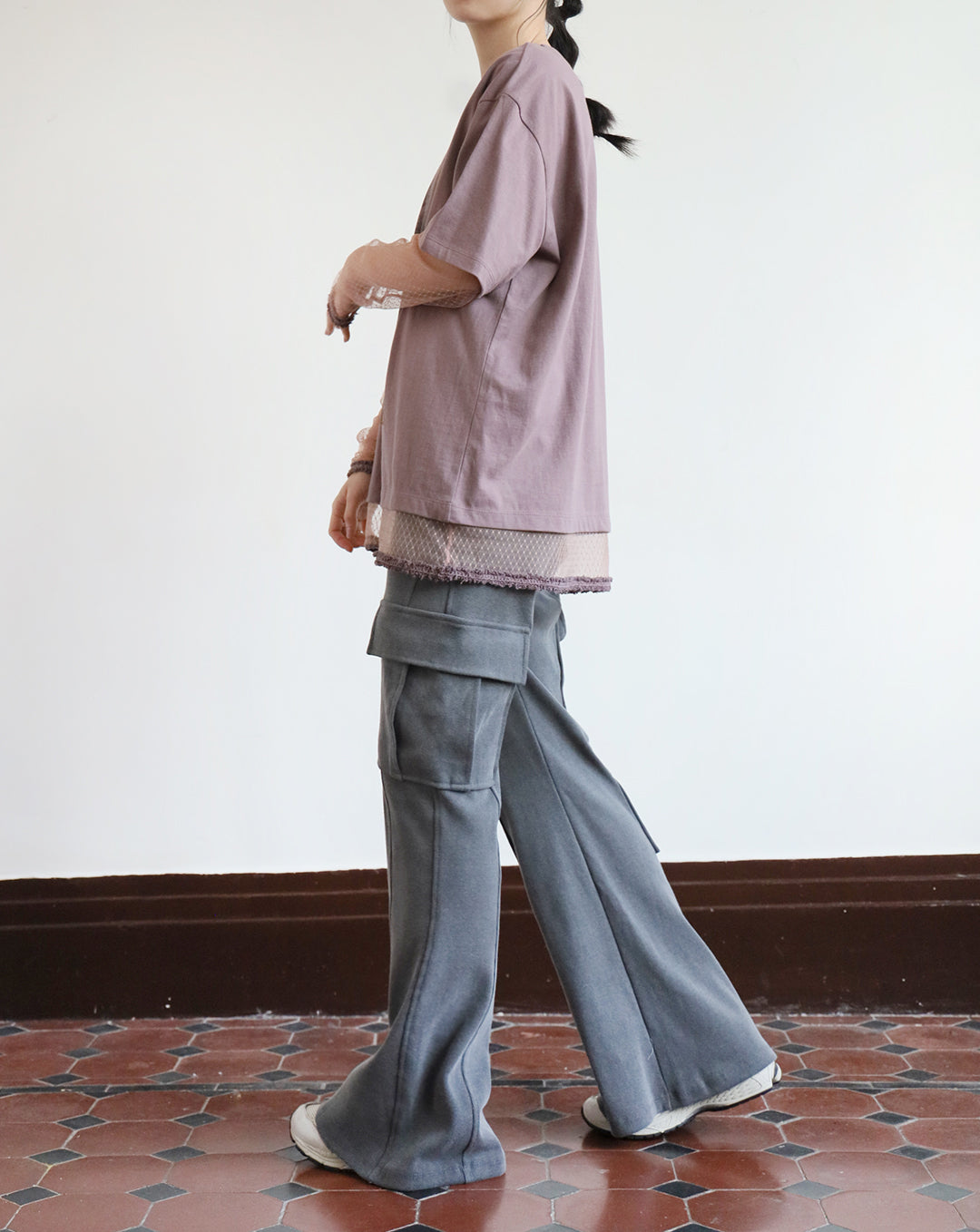 Cargo Flared Pants (2 color)