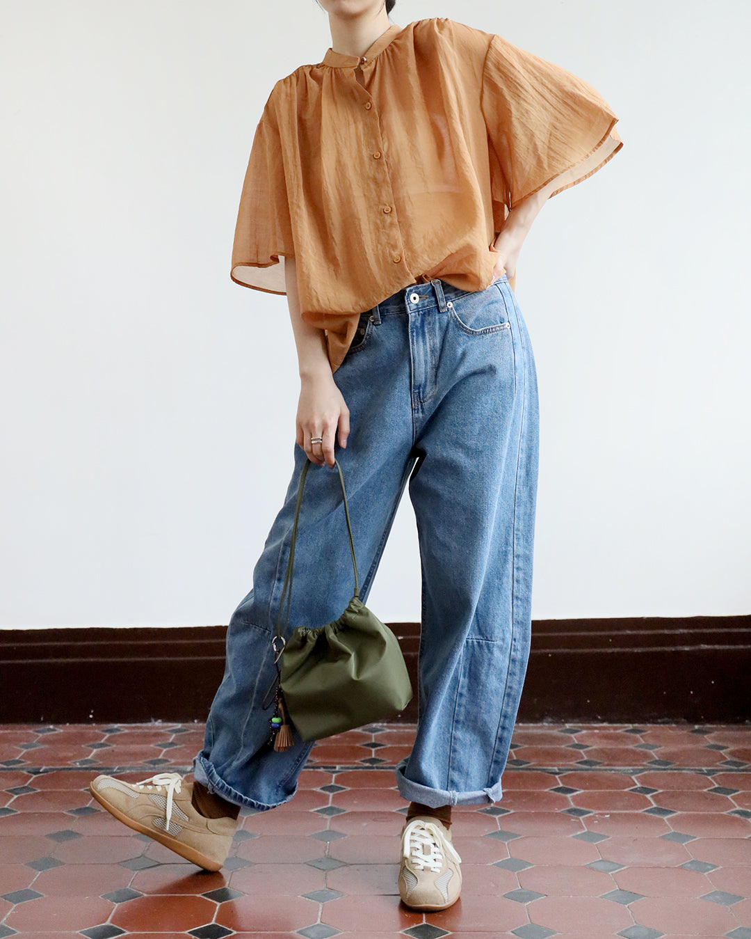 Barrel Leg Jeans (2 color | Size S-M)