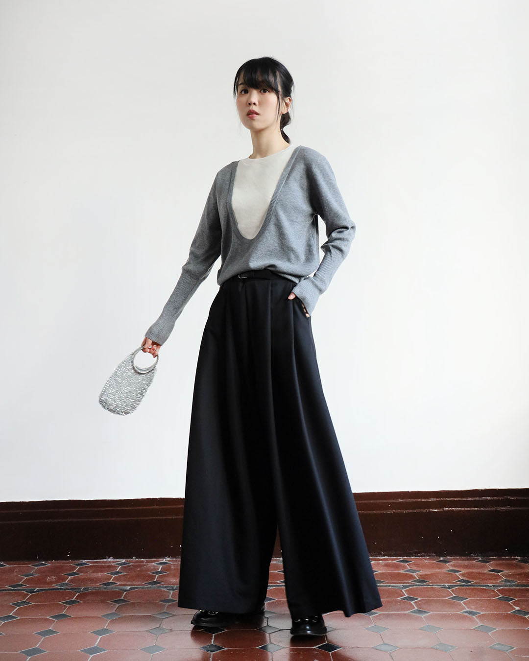 Belted Wide Leg Pants