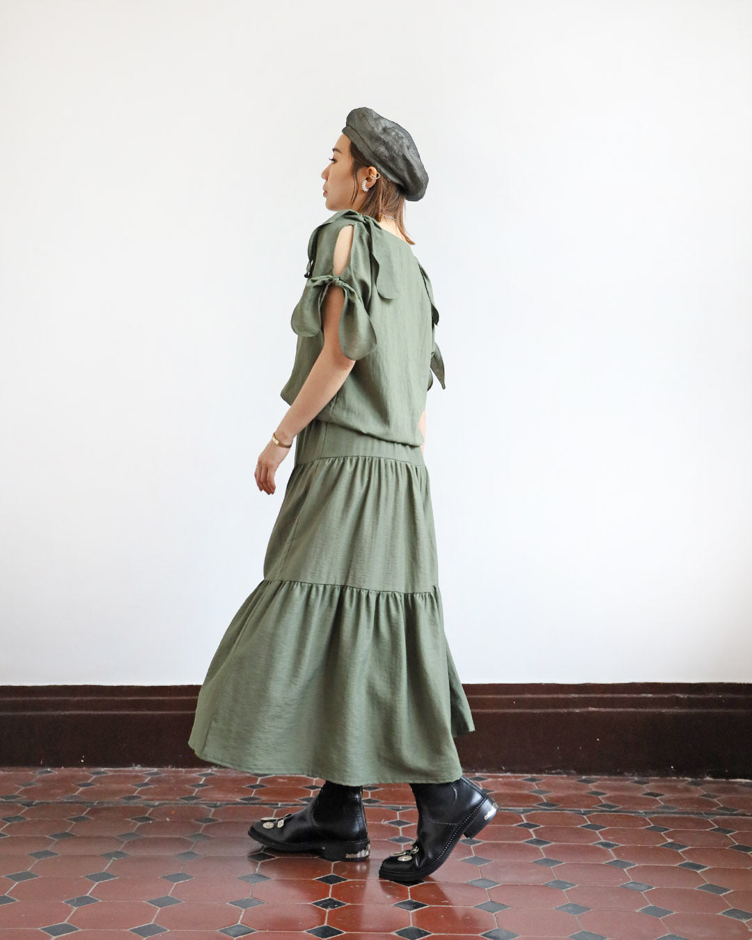 Tiered Midi Skirt (4 color)