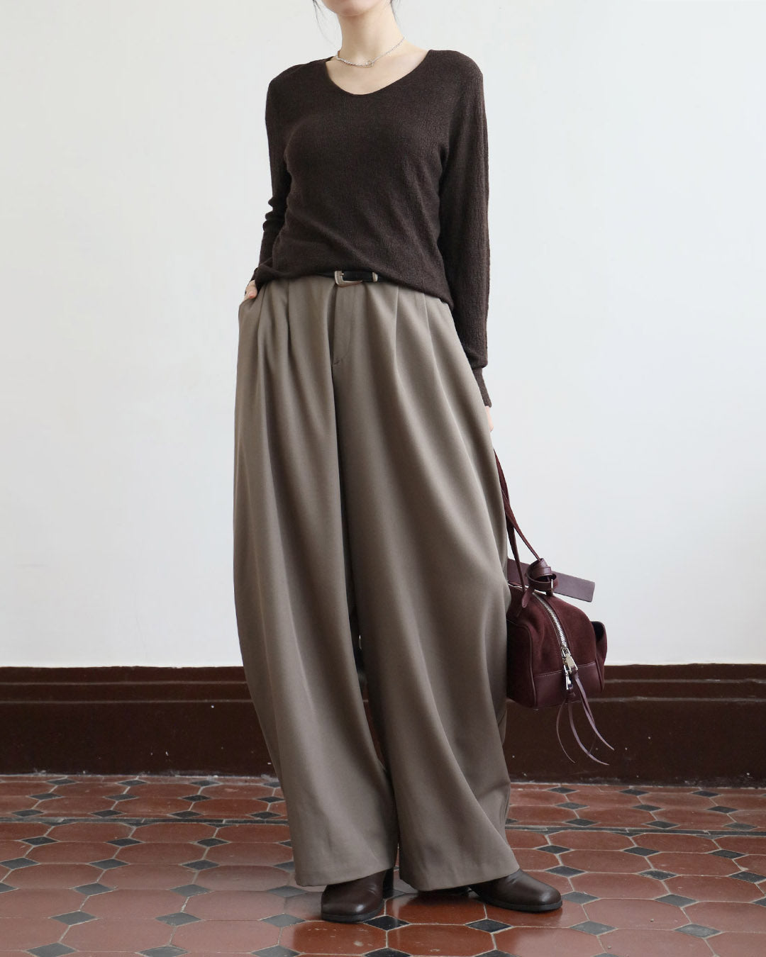 V-Neck Knit Top (6 Colors)