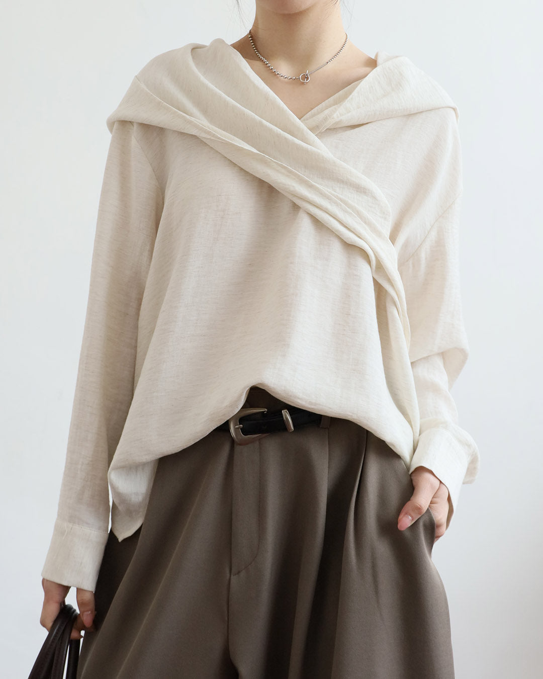 Tie Collar Blouse (3 Colors)