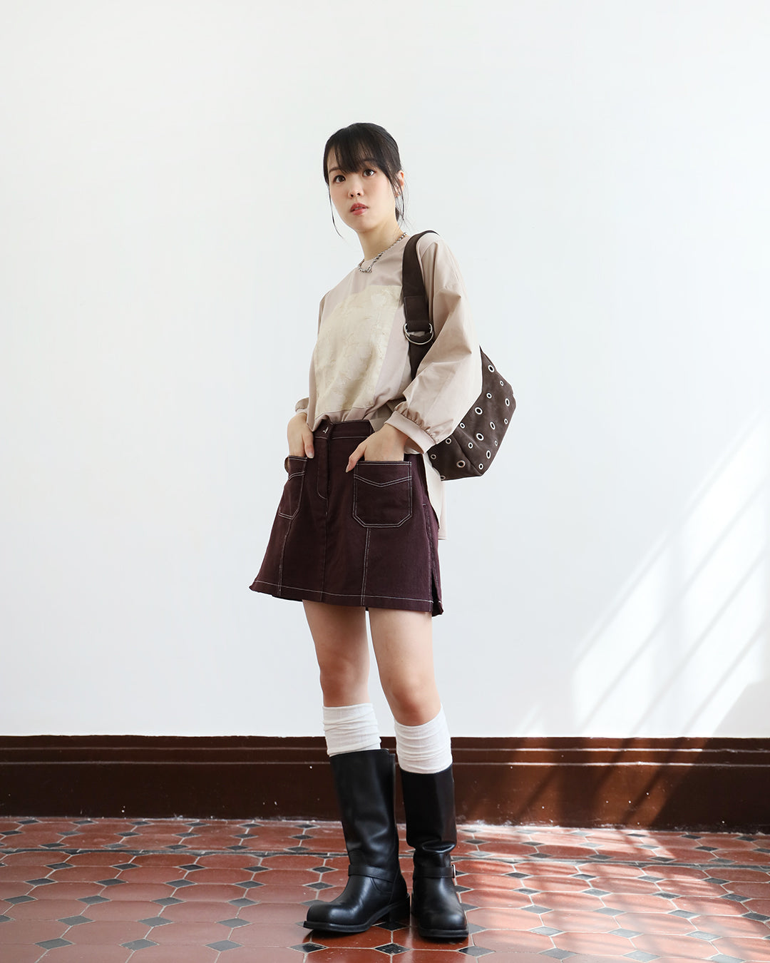 Japan Brand - Mix Fabric Tee (2 Colors)