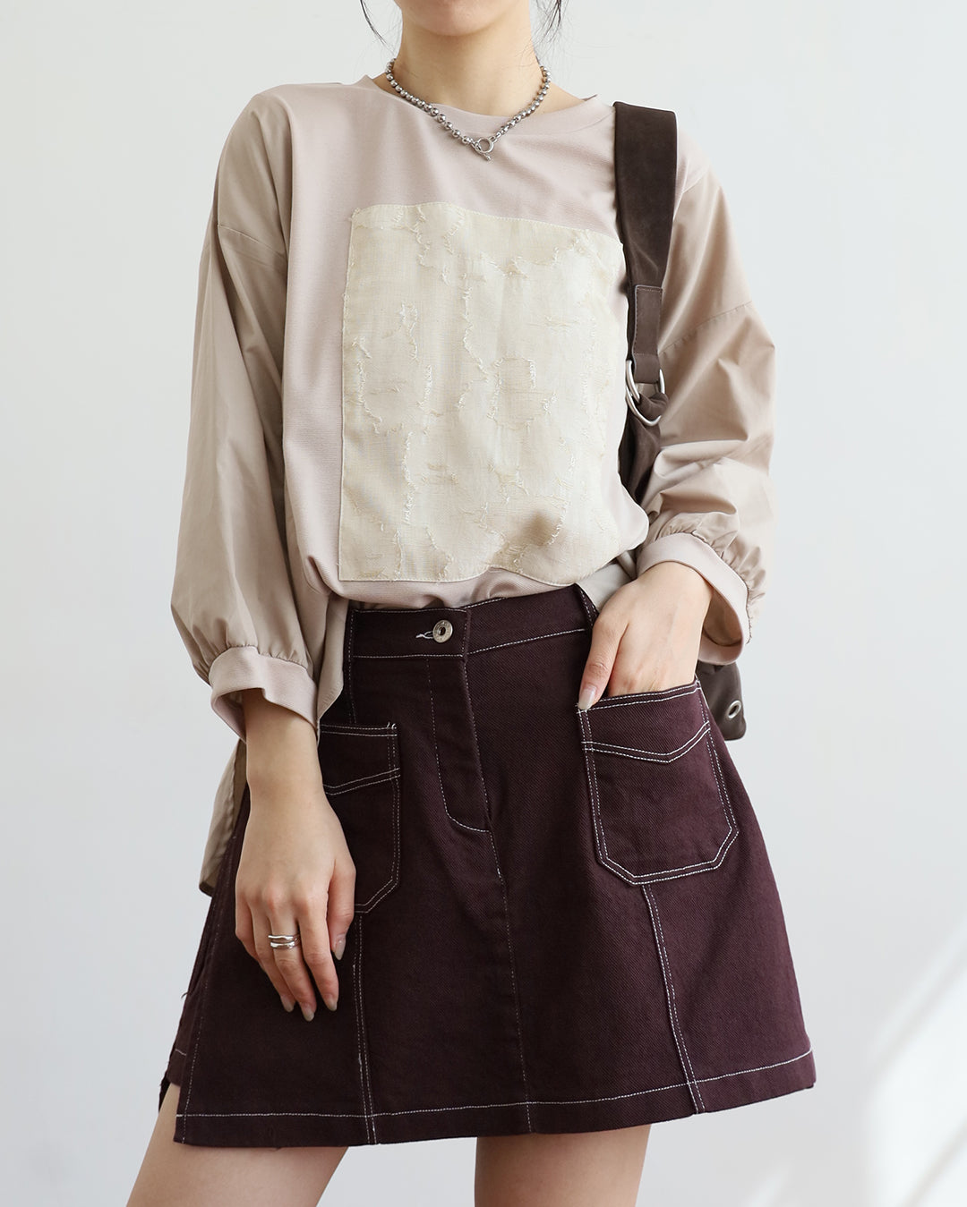 Japan Brand - Mix Fabric Tee (2 Colors)