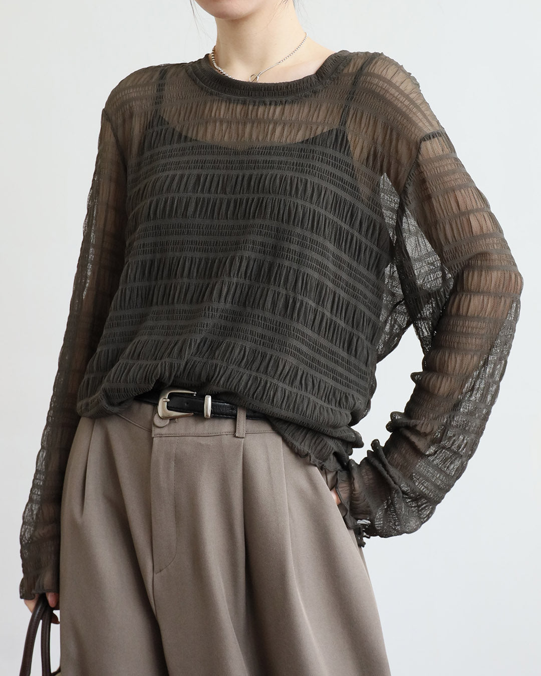 Crinkle Mesh Top (3 Colors)