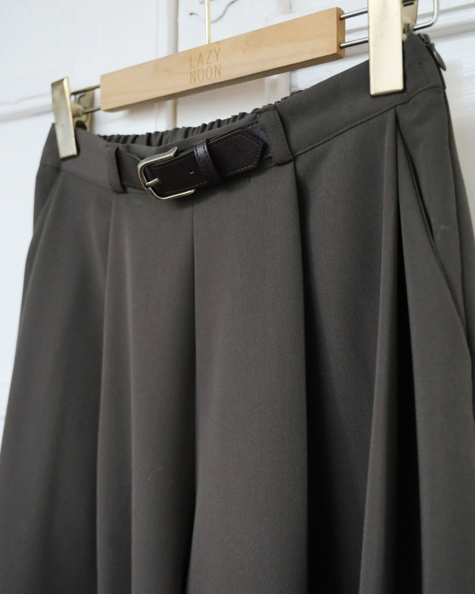 Belted Wide Leg Pants