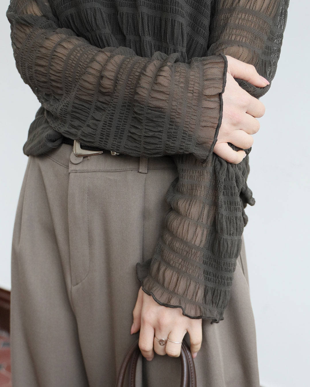 Crinkle Mesh Top (3 Colors)