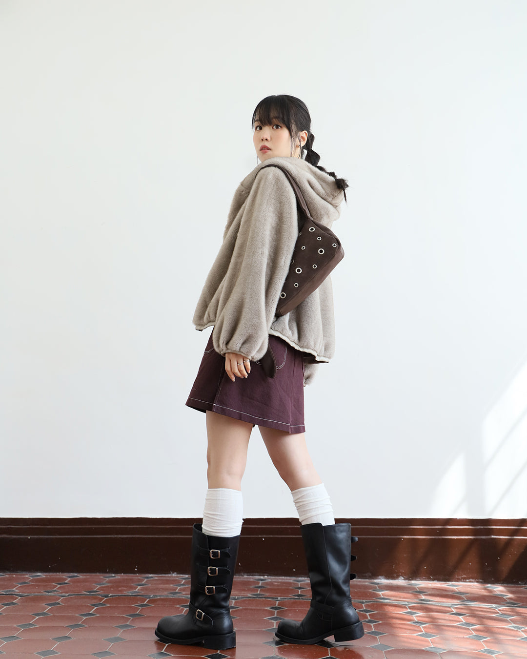 Hooded Faux Fur Jacket (2 Colors)