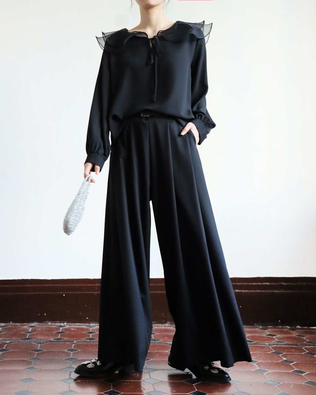 Belted Wide Leg Pants