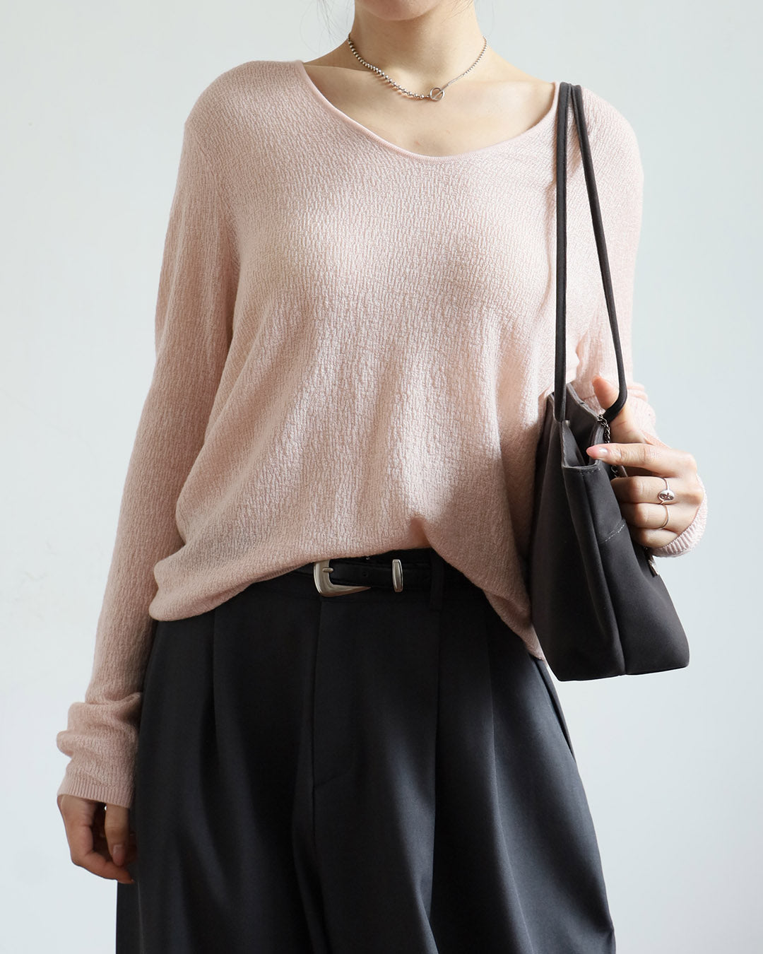 V-Neck Knit Top (6 Colors)