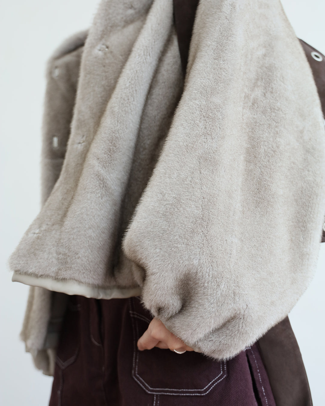 Hooded Faux Fur Jacket (2 Colors)