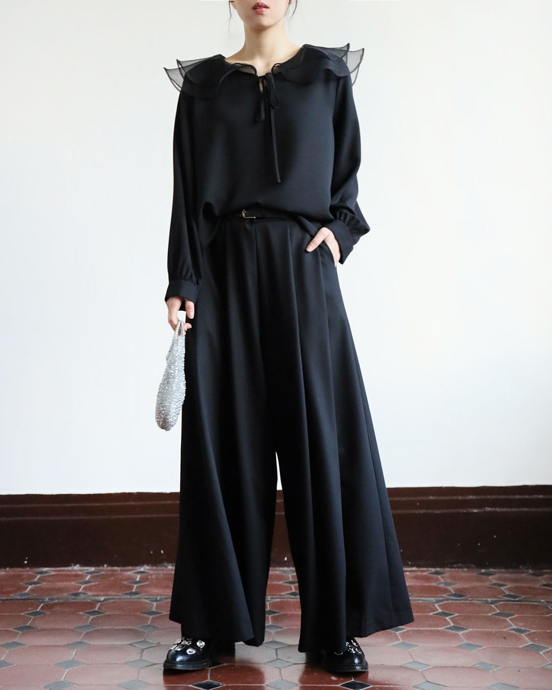 Belted Wide Leg Pants