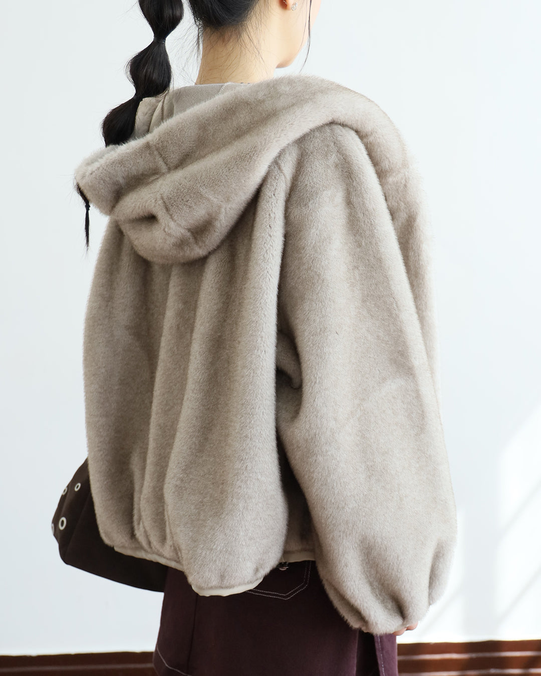 Hooded Faux Fur Jacket (2 Colors)