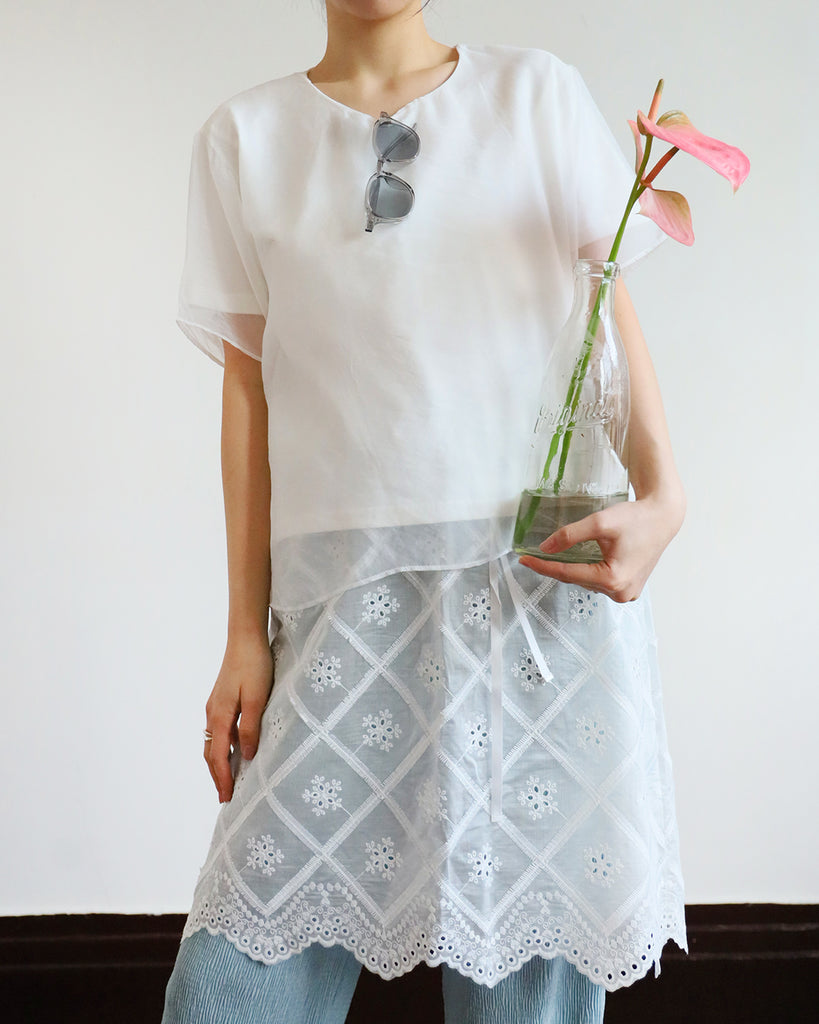 Embroidery Sheer Skirt