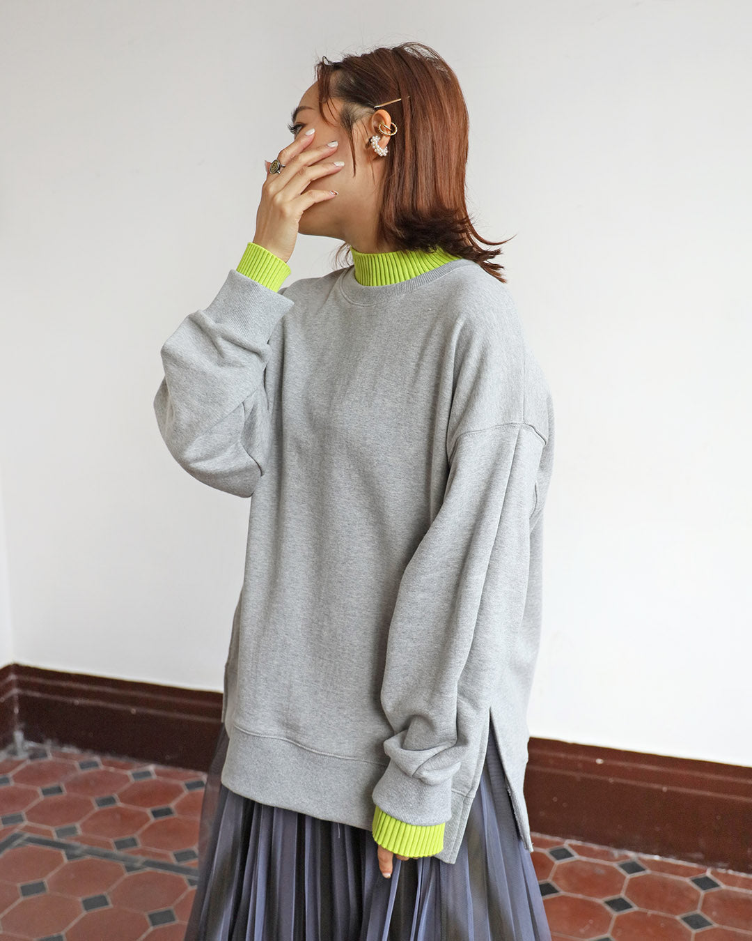 Knitted Trim Sweater (3 color)