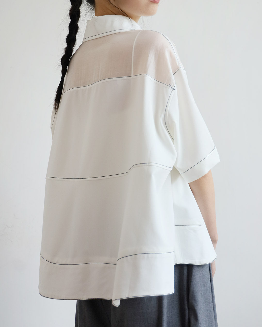 Mix Fabric Contrast Stitch Outer ( 3 Colos)