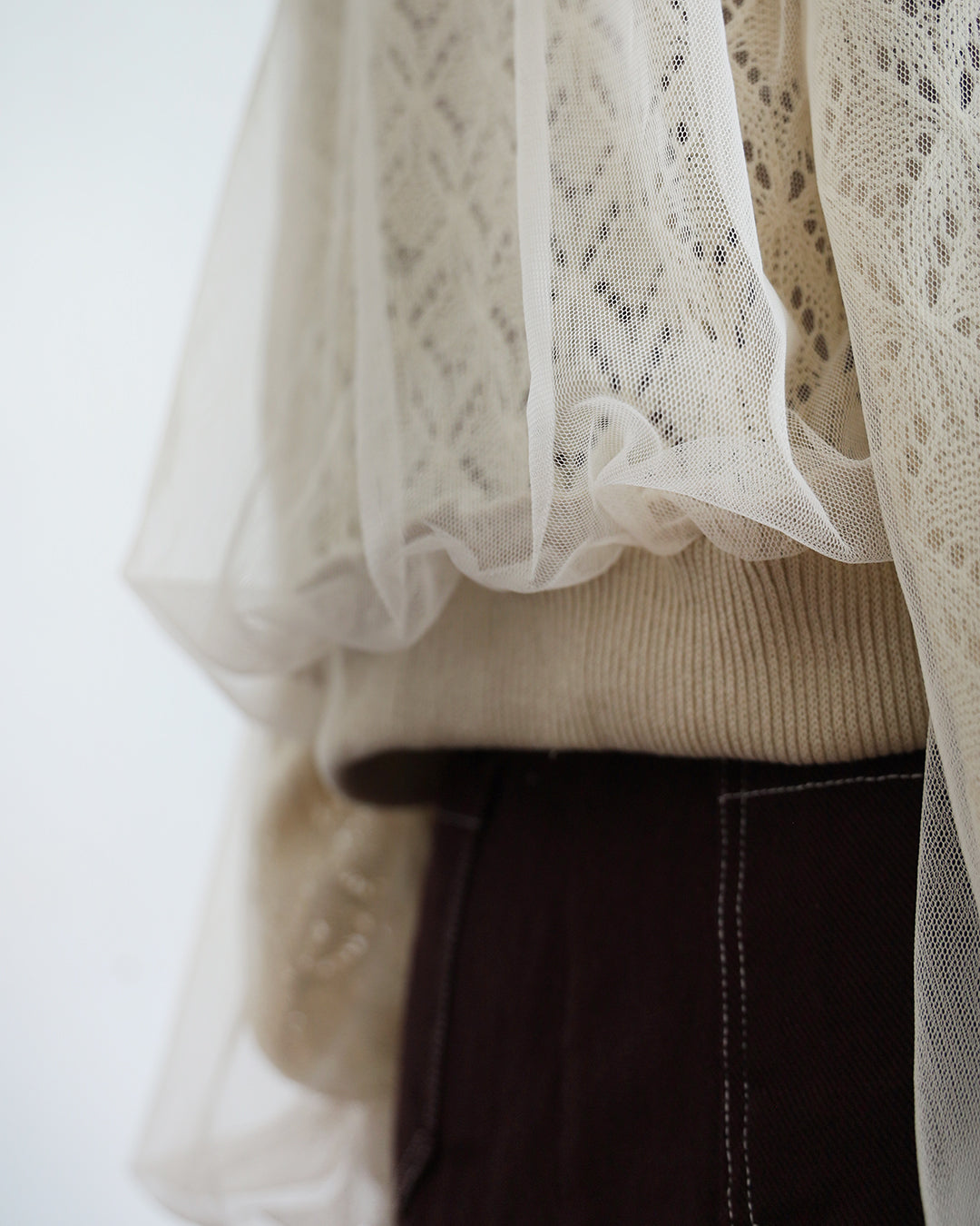 Reversible Mesh Layer Crochet Jacket (2 color)