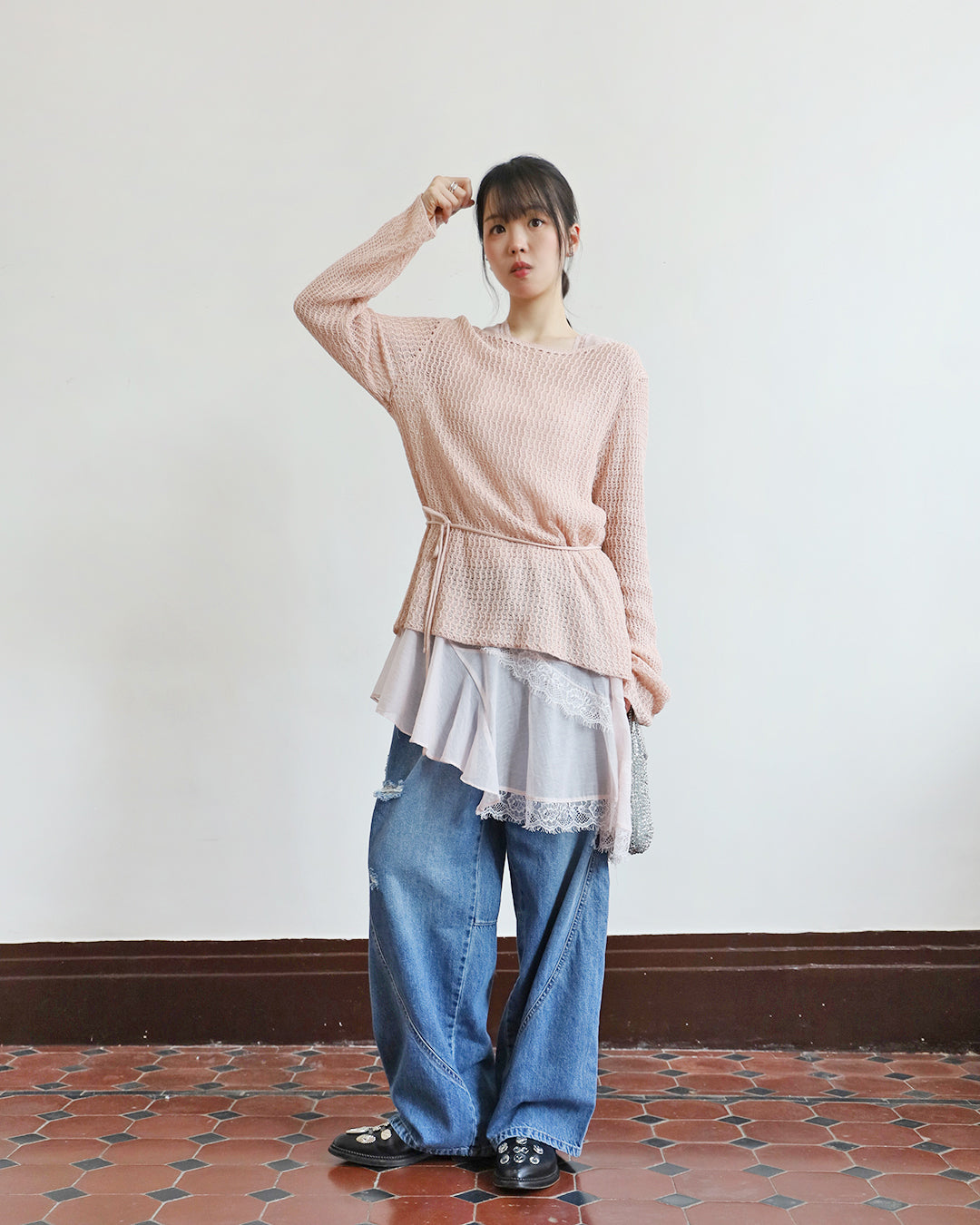 Summer Knit Top w/ Belt