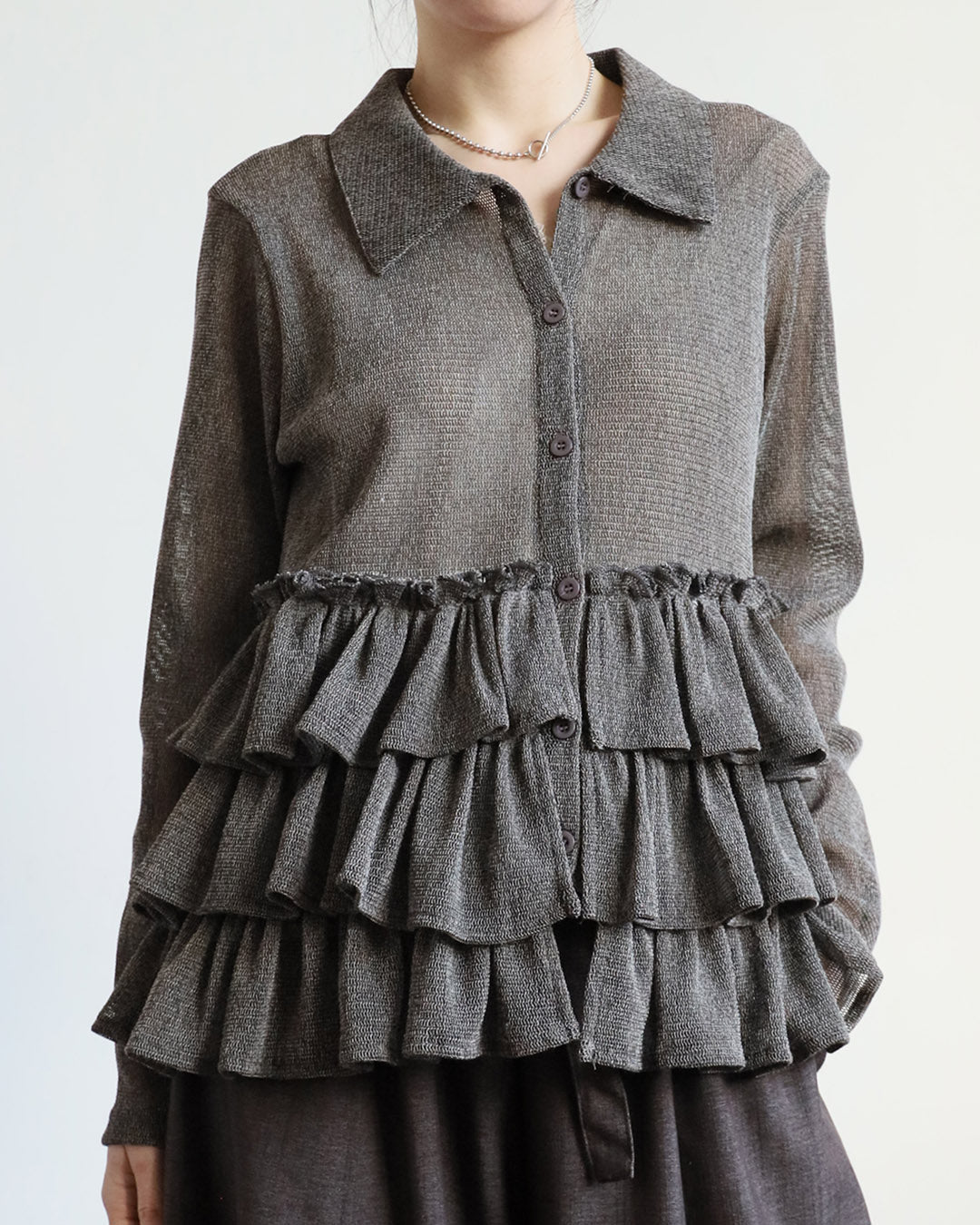 Ruffle Layered Mesh Top (2 Colors)