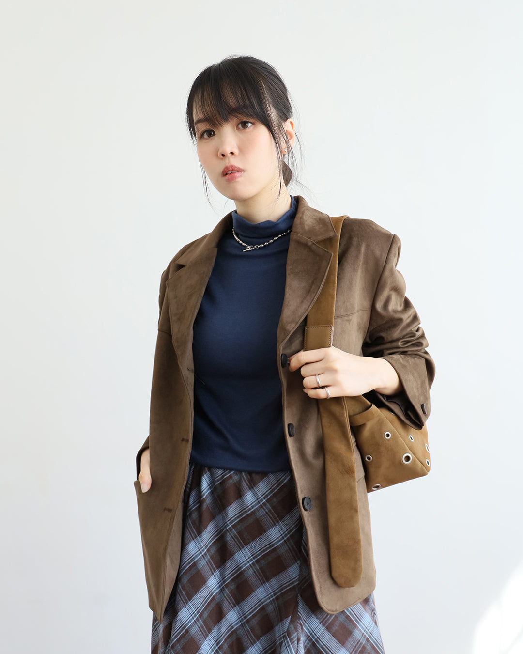 Faux Suede Blazer (2 color)