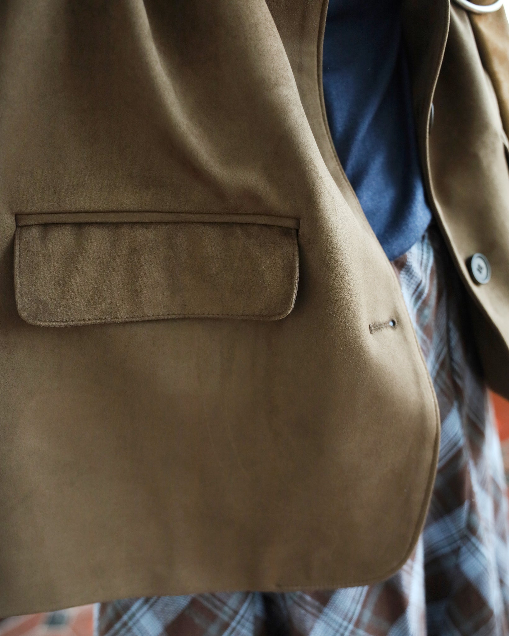 Faux Suede Blazer (2 color)