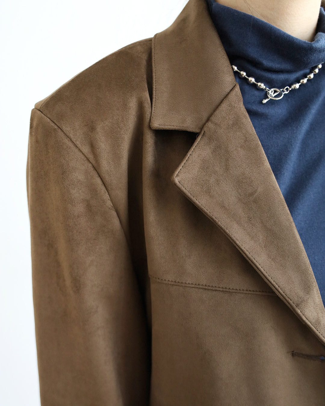 Faux Suede Blazer (2 color)