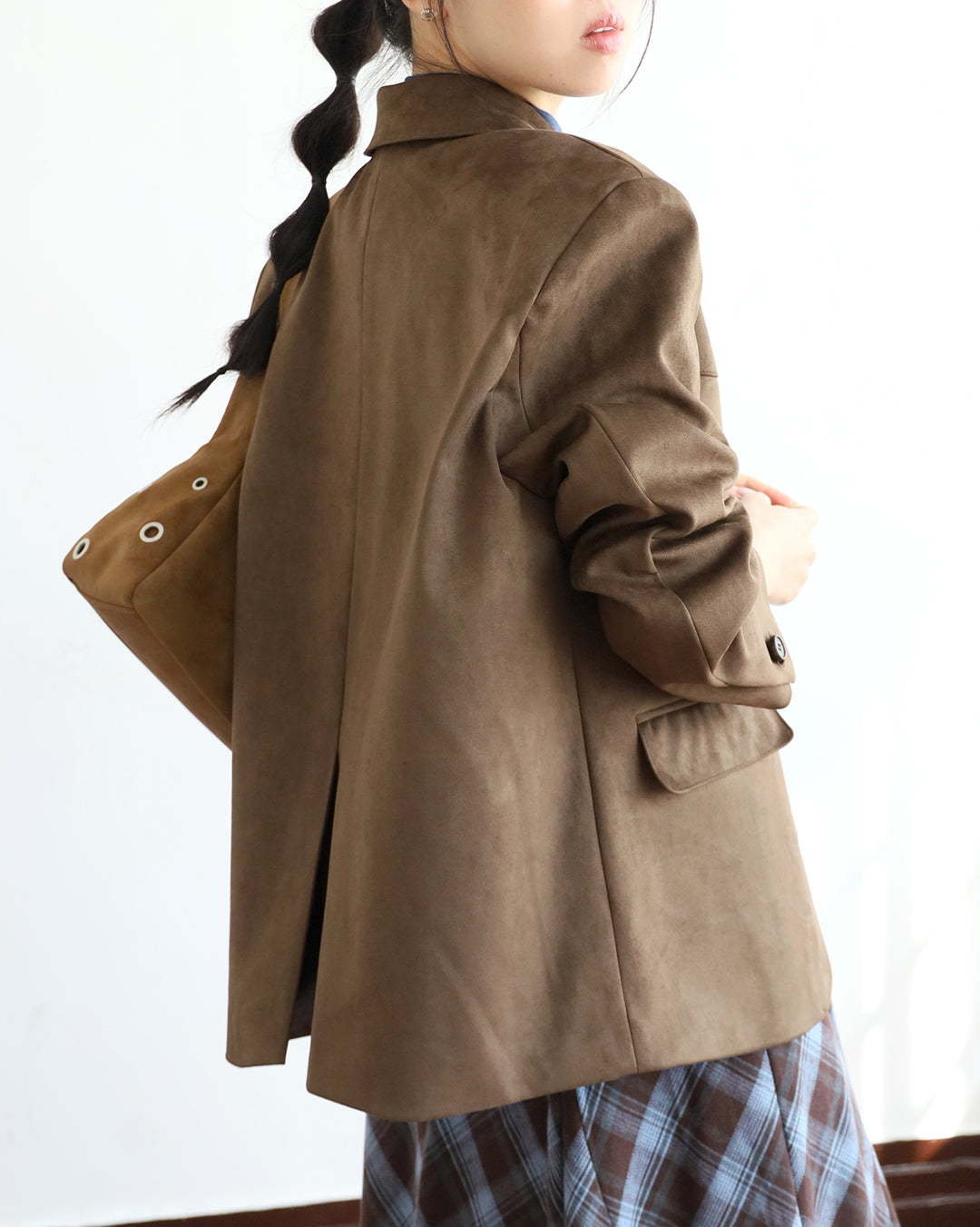 Faux Suede Blazer (2 color)