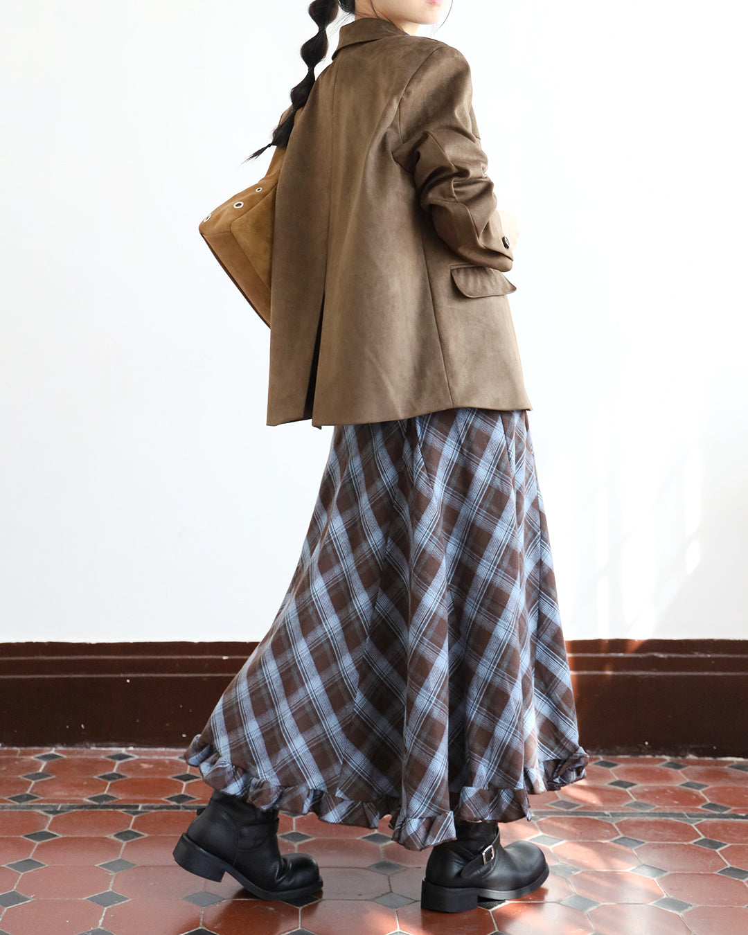 Faux Suede Blazer (2 color)