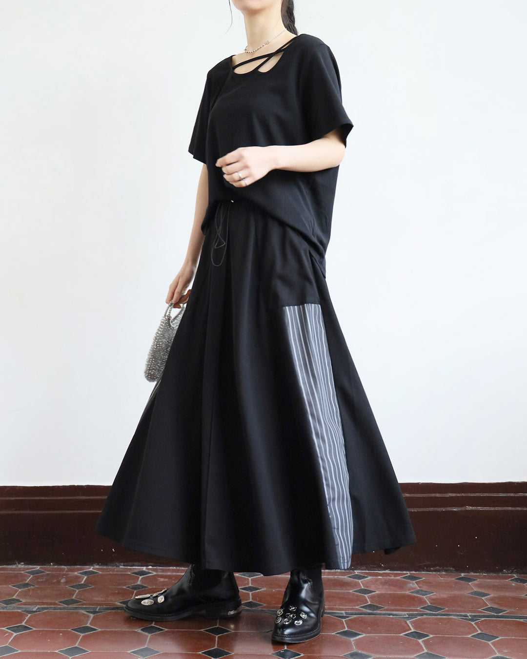 Japan Brand - Pinstriped Insert Skirt (2 Colors)