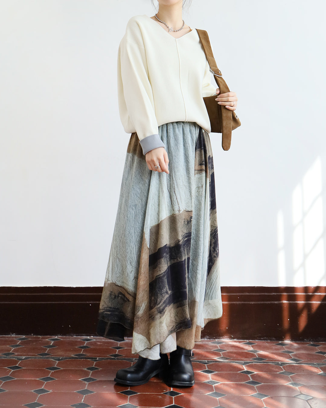 Pattern Skater Skirt ( 2 color)