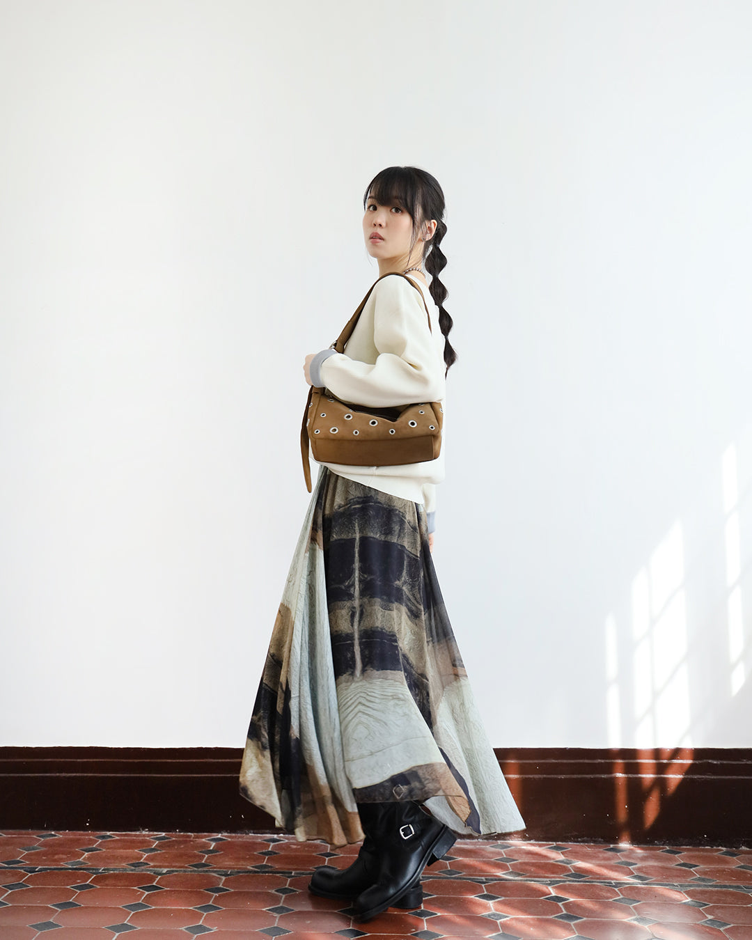 Pattern Skater Skirt ( 2 color)