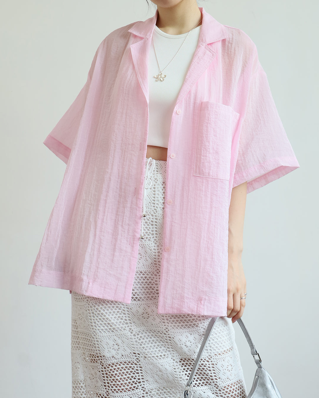 Sheer Revere Collar Shirt