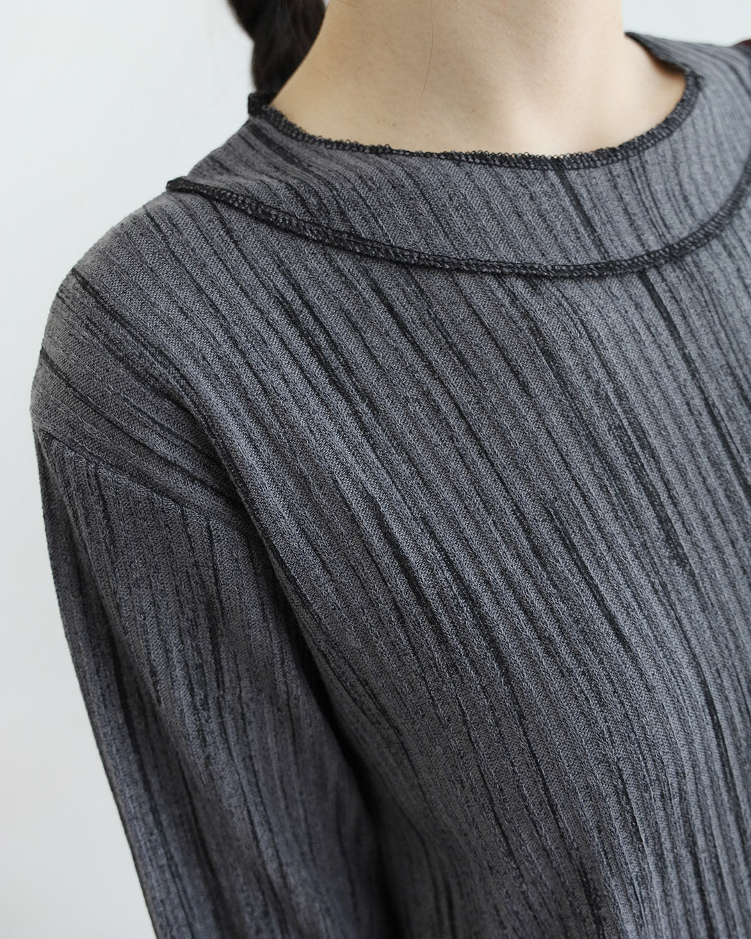 Stroke Pattern Ribbed Top (3 Colors)